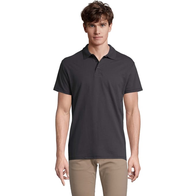SOLS Heren Lente II Poloshirt (Muis Grijs Effen)