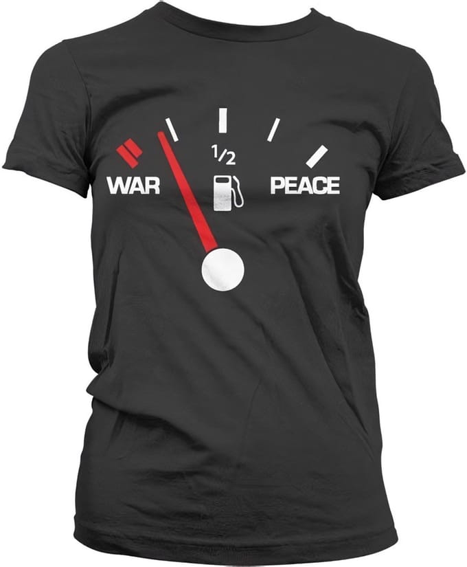 Hybris War & Peace Gauge Girly Tee dames-T-shirt zwart