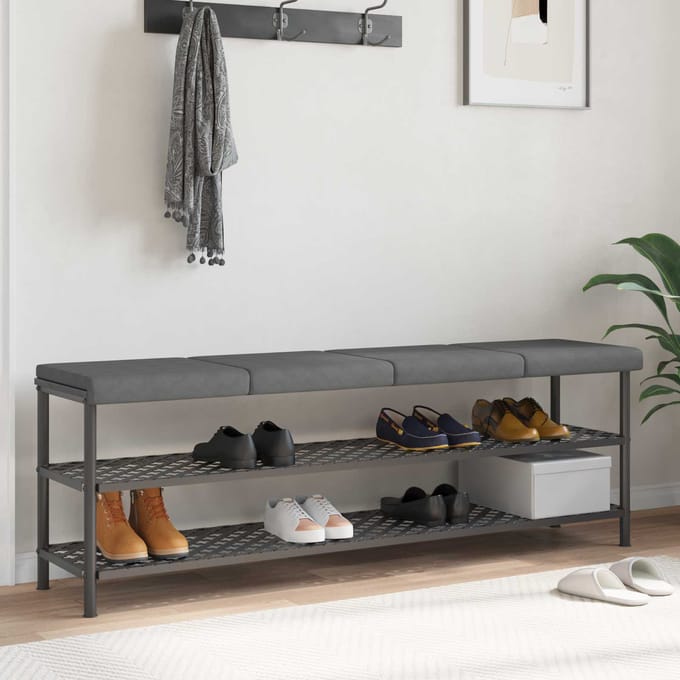 vidaXL - Bankkussen - 4 - st - Microvezel - Donkergrijs - Diepte - 35 - cm