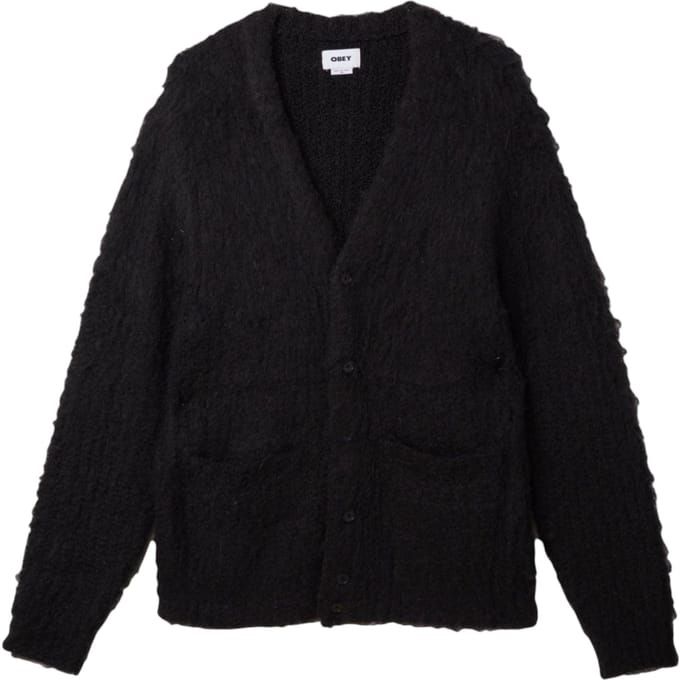 Cardigan Obey patroon vest - zwart