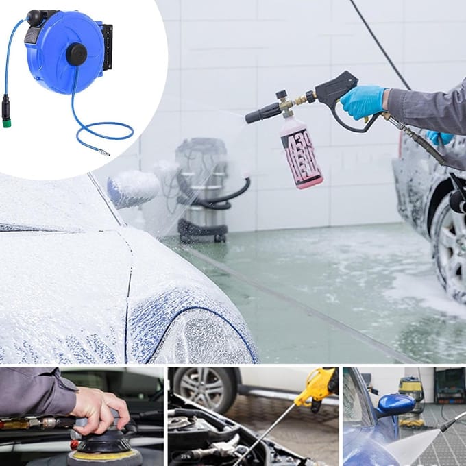 Intrekbare Tuinslang - Automatische Slanghaspel - Tuin Bewatering - Zelf Inrollend Mechanisme - 12 Meter Lengte