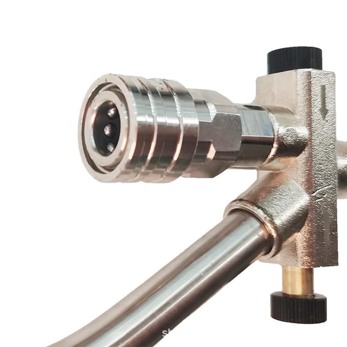 Schuimpistool voor Hogedrukreiniger met Dubbele Connector Tool, Auto Schuimblazer met 14'' Snelkoppeling zilver