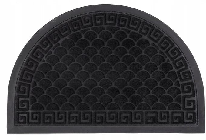 HARRY Halve Maan Deurmat 60x40 cm Zwart Antislip PVC