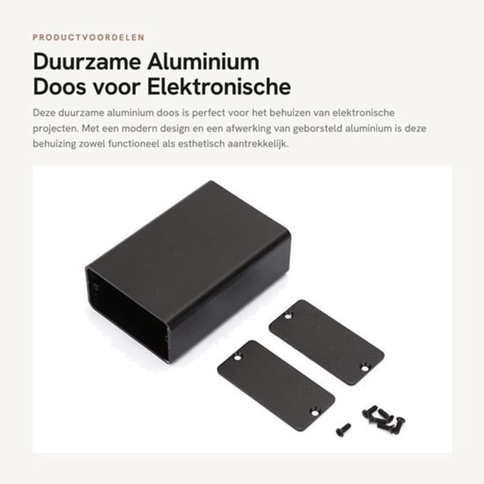Duurzame Aluminium Doos voor Elektronische Projecten