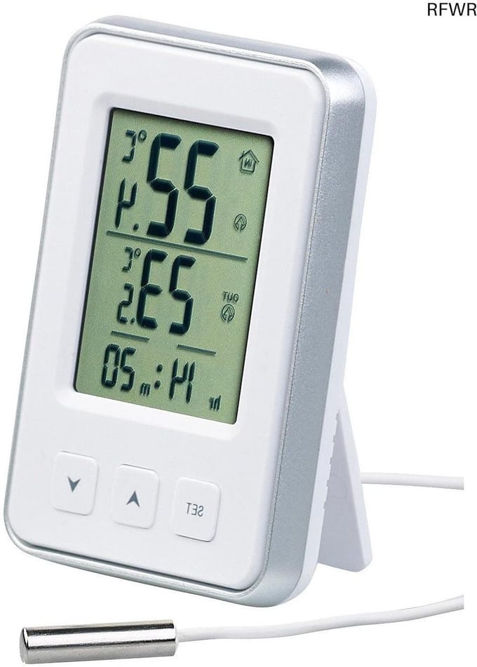 RFWR® Digitale Buitenthermometer met LCD-display en Buitensensor voor Binnen en Buiten