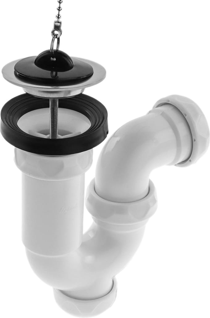 PrimeMatik - Uitschuifbare sifon voor wastafel-bidet 1 "1/2 x ∅ 70 mm