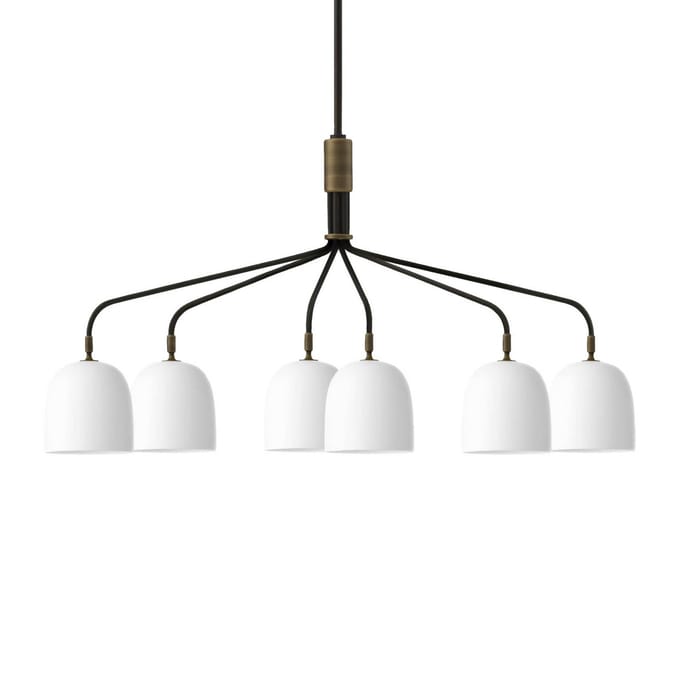 Gubi Kroonluchter Howard 6-lamps 134x73 cm brons/wit