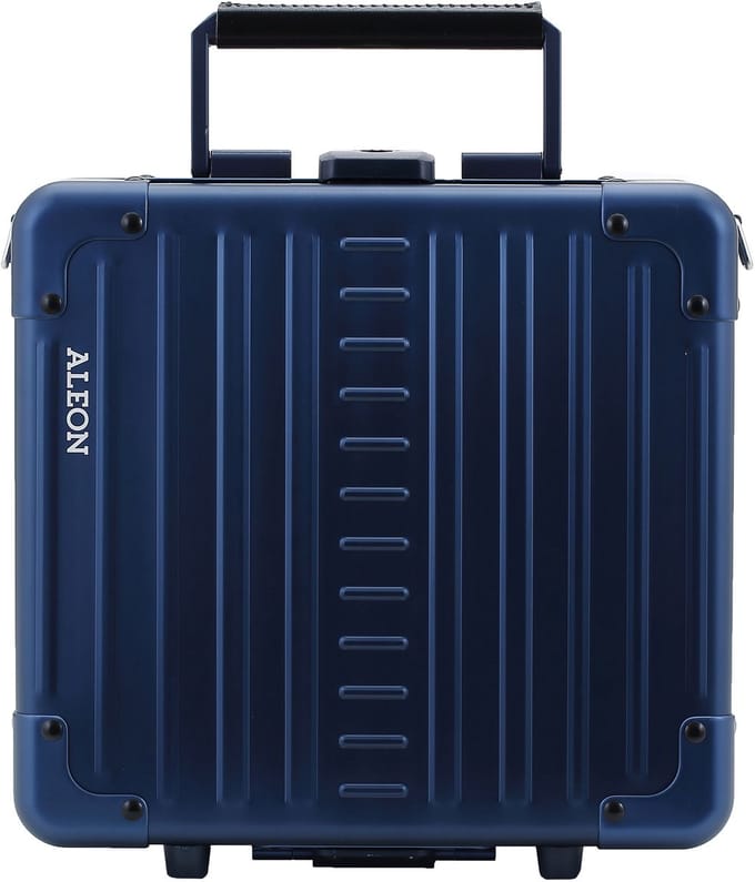 Aleon Diversty-cosmeticaBeautycase van aluminium, 27 cm - 7 L - Open - sapphire
