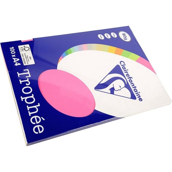 Clairefontaine Fluor roze A4 Gekleurd papier 80 grams (100 vel)