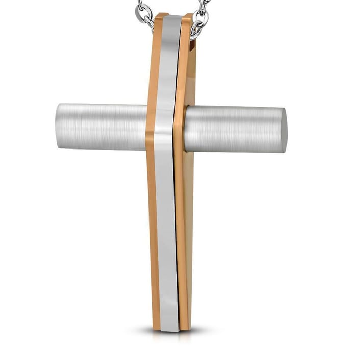 Amanto Ketting Gerdo - 316L Staal - Kruis - 35x25mm - 50cm