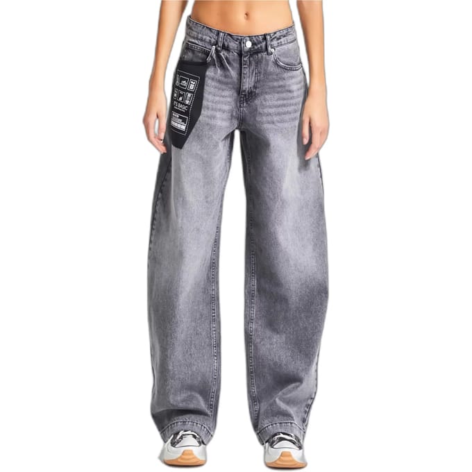 It's Basic - Baggy Mid Rise Jeans - Ash