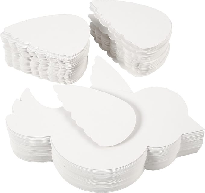 Vogel, L: 25 cm, 400 gr, wit, 100 set/ 1 doos