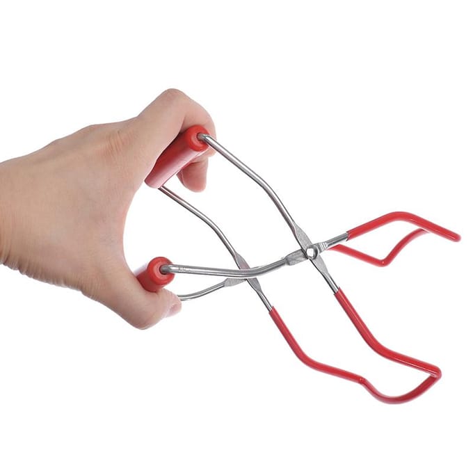 1X Inblikkende Jar Lifter Tang Jar Lifter Met Handgreep Antislip Clip rood