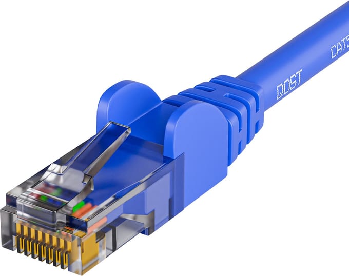 Qost - CAT5e internetkabel - CCA / UTP - 1 Gbps / 100 MHz - RJ45 Connectoren - Patchkabel / Netwerkkabel - 1 meter - Blauw