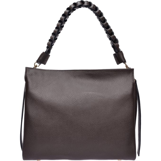 Luisa Vannini Bordeauxrood Rundleer Tas
