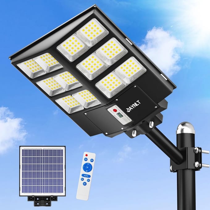 Solar Straatverlichting Buiten met Bewegingssensor - 2000W IP67 Waterdicht
