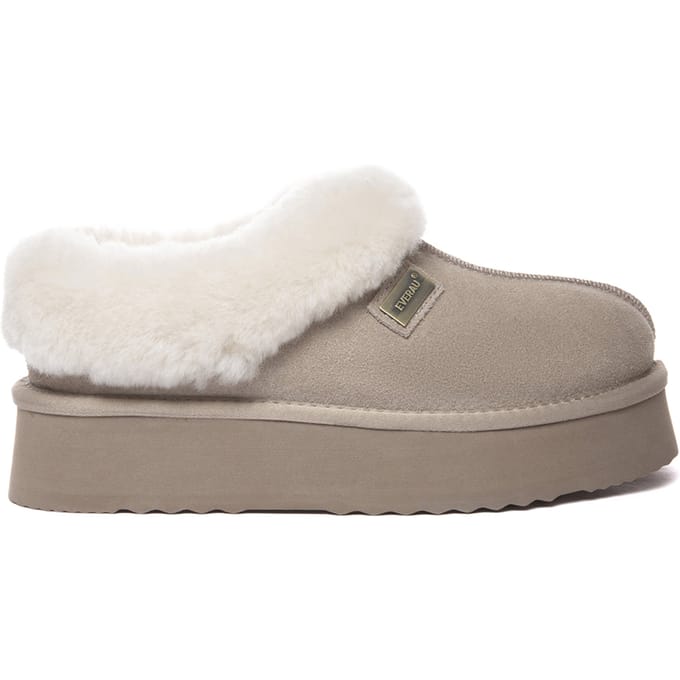 EVER AU Dames Leren Pantoffels - Topknot