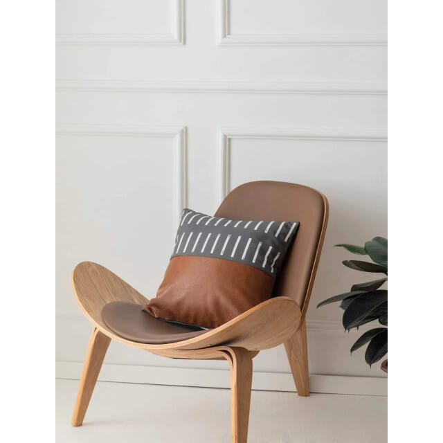 NOVÉE Sierkussen vida nova #3 | 45 x 45 cm | katoen / pu leder