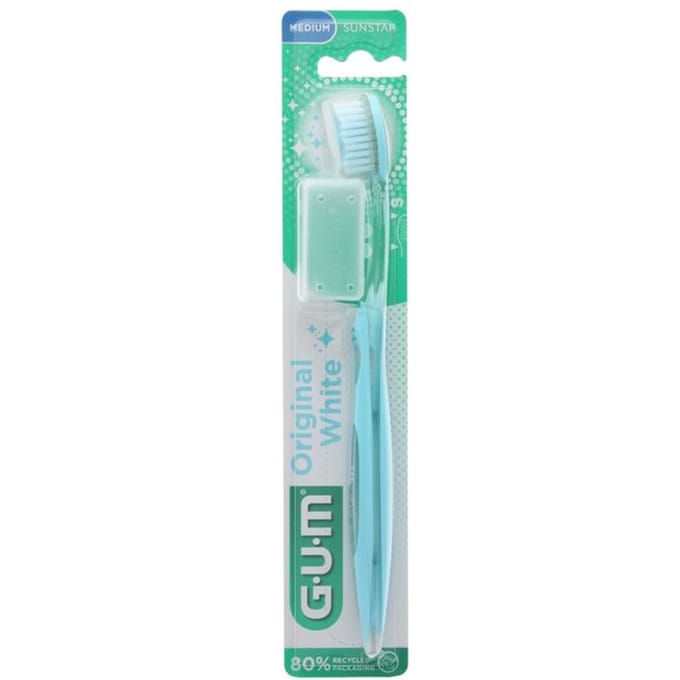 GUM Original White Tandenborstel Medium 563 (Kleur : Turkoois)