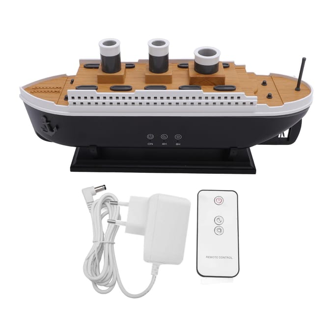 Aromatherapie Diffuser 250ml Retro Schip Essentiële Olie Diffuser Desktop Luchtbevochtiger met Afstandsbediening