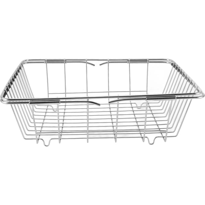 Vriezer Organizer Bak RVS Uitbreidbaar 20KG Draagvermogen Vriezer Opbergmand Plat white