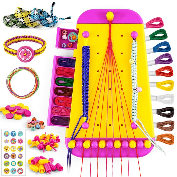 Métier à tisser pour enfants, fabricant de bracelets, kit d'artisanat d'amitié