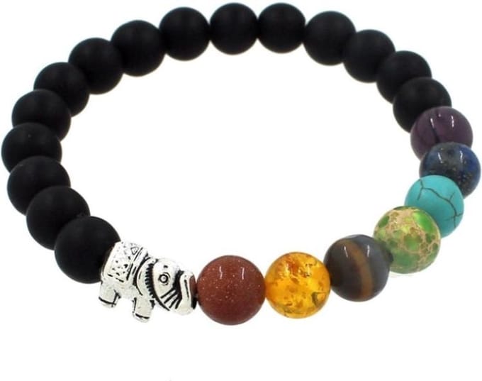 Fako Bijoux® - Buddha Armband - Chakra Reiki - Olifant