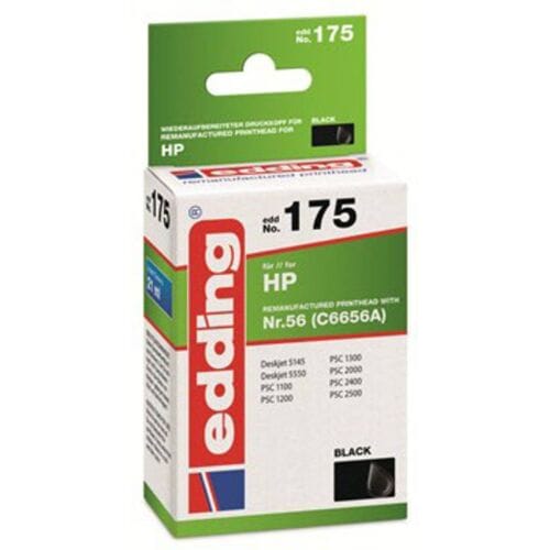 Edding Inktcartridge vervangt HP 56 (C6656A) Compatibel Zwart EDD-175 18-175