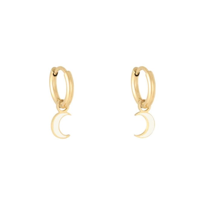 Oorbellen Pastel Moon - Yehwang - Oorbellen - One size - Goud