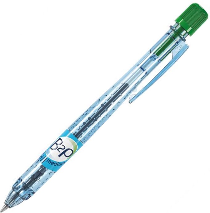 Pilot B2P Ball Begreen - Groene balpen met 1.0mm medium punt