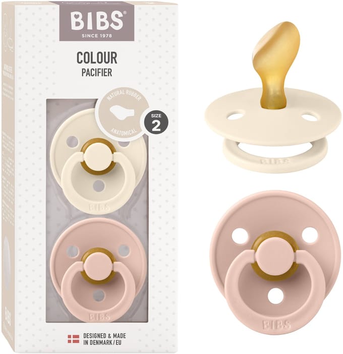 BIBS Colour Fopspeen - 6-18 mnd - 2-pack - Anatomisch - Ivory/Blush