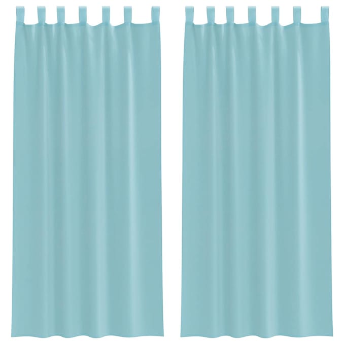 vidaXL - Gordijnen - met - lussen - 2 - st - 140x225 - cm - turkoois