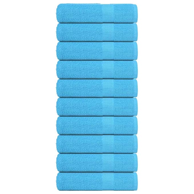 vidaXL - Douchehanddoeken - FROGN - 10 - st - 70x140 - cm - 360 - g/m² - turquoise