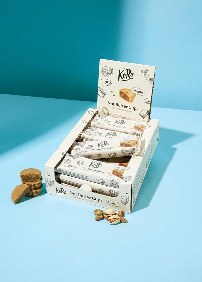 Bio nut butter cups blonde salted pistachio 12 x 3 x 13 g