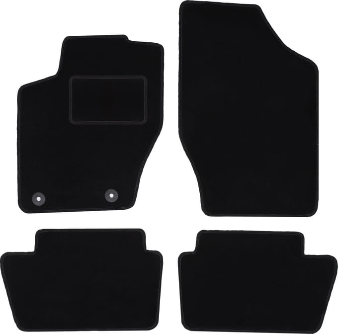 Zwarte veloursmatten voor: Citroen C4 I coupé, hatchback (2004-2010)