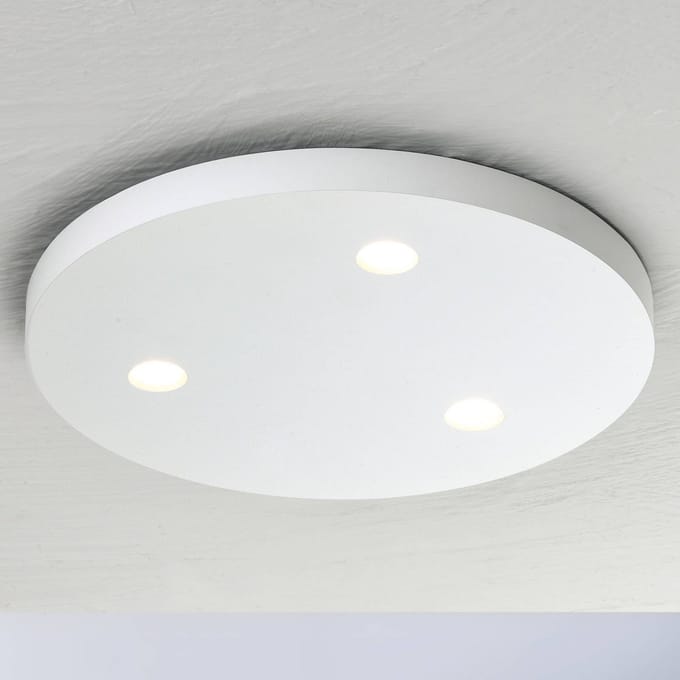 Bopp Close LED plafondlamp 3-lamps rond wit
