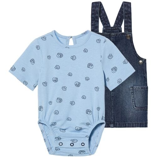lupilu Babyset (80, Donkerblauw/lichtblauw)