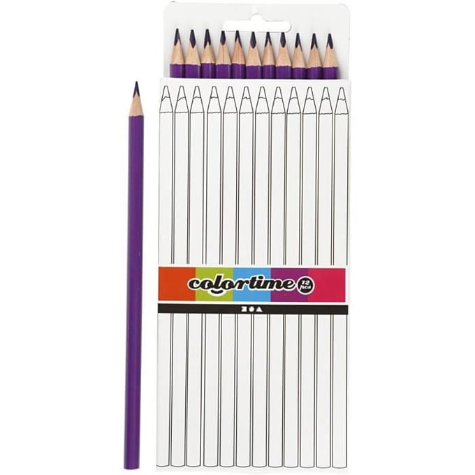Creativ Company Colortime colouring pencils - Paars 12pcs.
