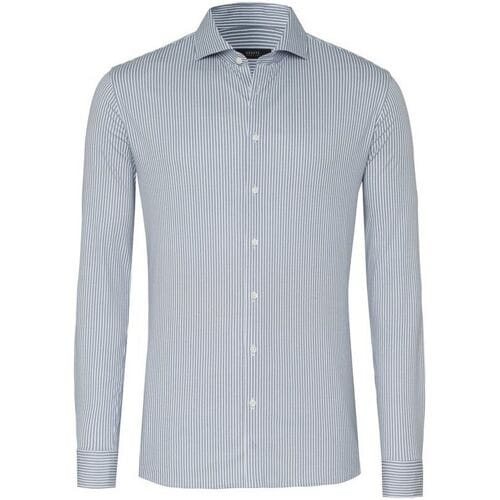 Desoto Luxury Overhemd Fine Allover Structure Stripes Donker Blauw / male