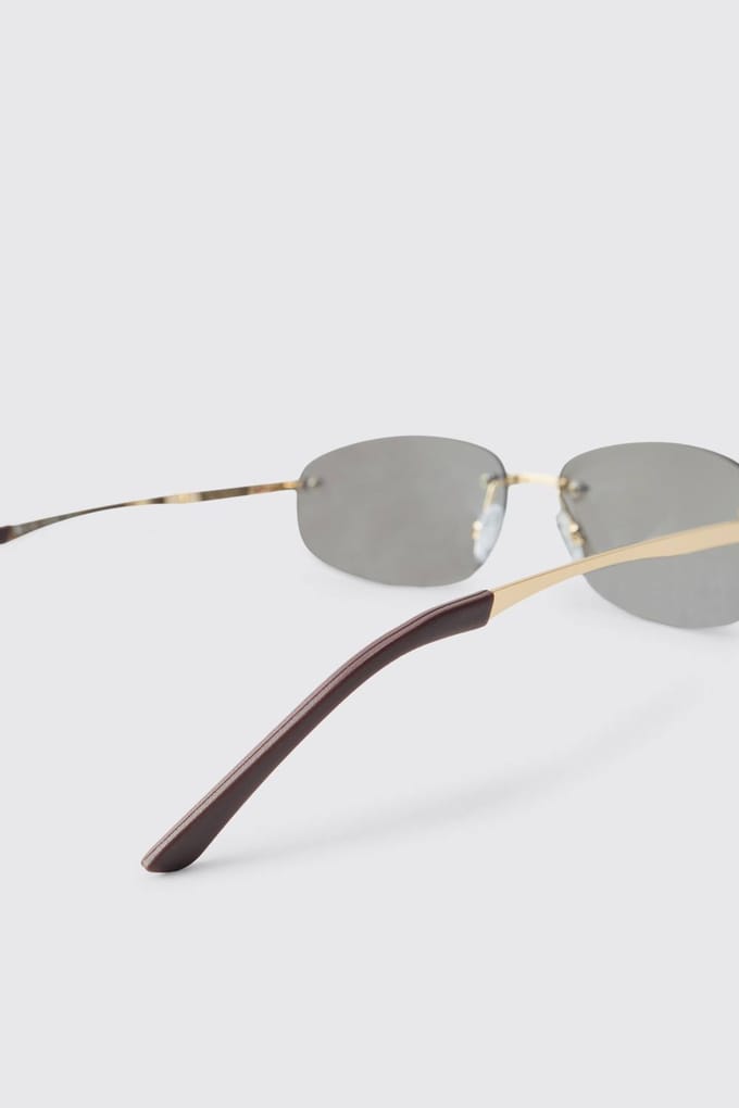 Ovale Getinte Zonnebril | Gold