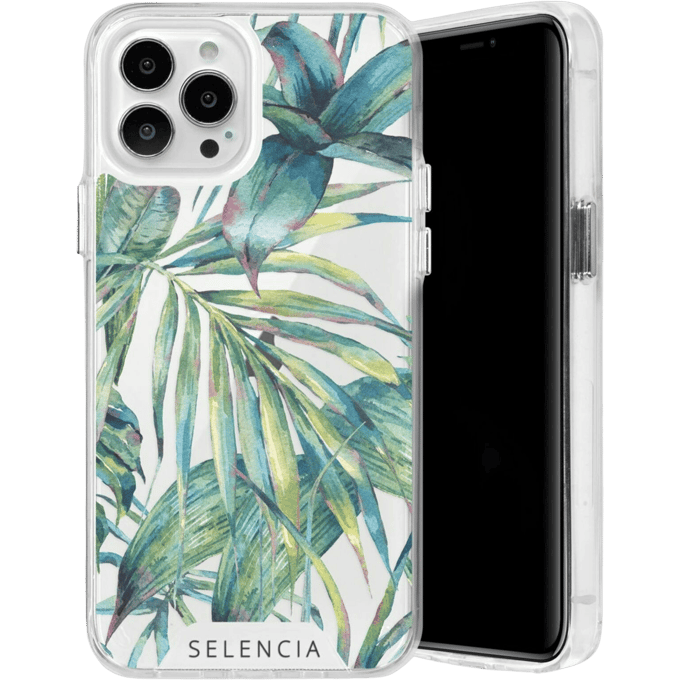 Selencia iPhone 13 Pro Trendy Hoesje Jungle Bladeren