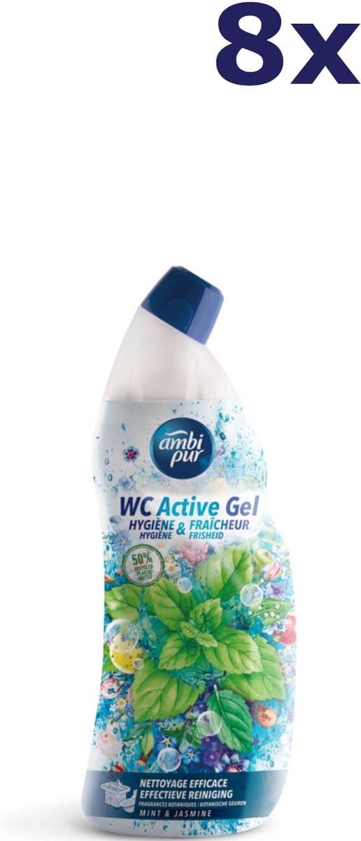 8x Ambi Pur wc gel 750ml mint & jasmine