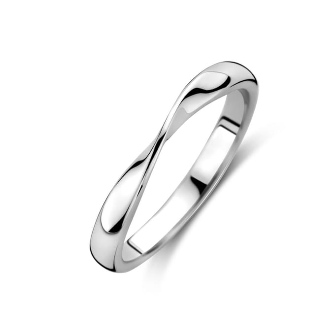 Zilver gerhodineerd Ring Gedraaid Zilver Gerhodineerd - 1340652