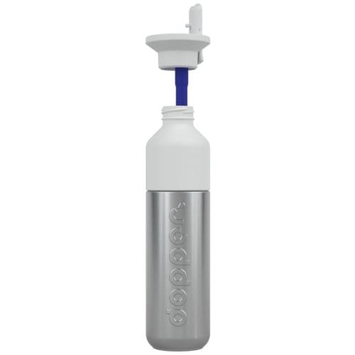 Dopper Flip Straw White + Steel 490ml Bundel