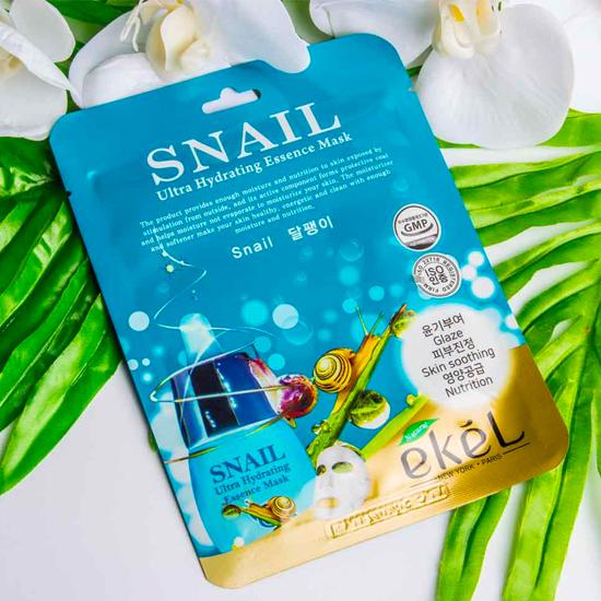 Ekel Mask Pack Escargot(10ch) one blue