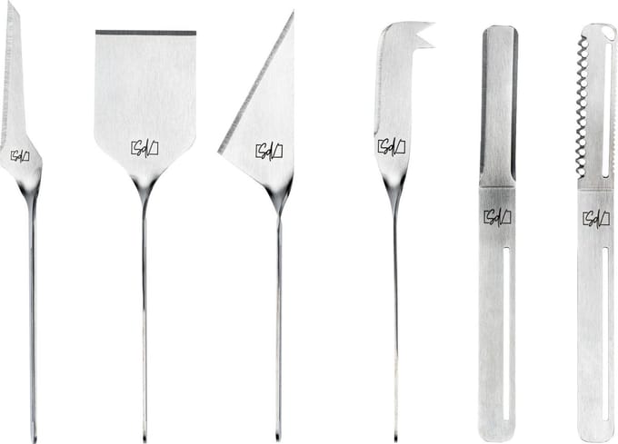 Laguiole Style de Vie Kaasmes en Botermes Zilver - 6 stuks