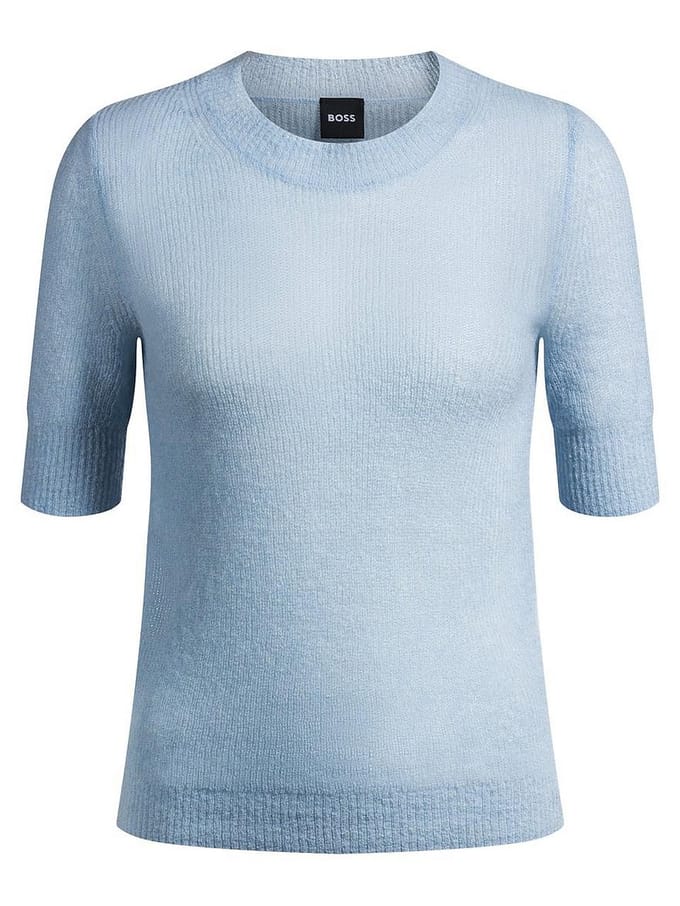 Trui ronde hals Fusionana Van BOSS blauw