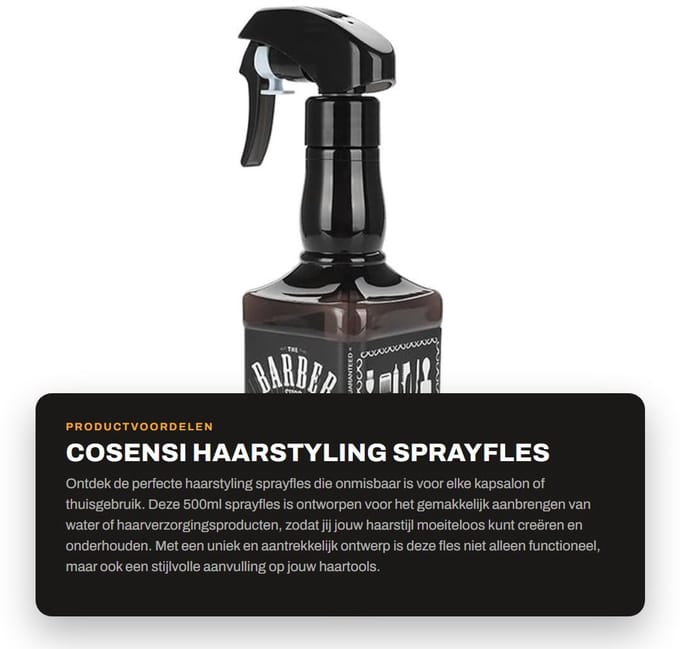 Dailygoods- Sprayfles 500ml - Duurzaam Plastic - Uniek Ontwerp - Spraytriggerkop - Kappers Tools - Water Sproeier - Sprayflesje