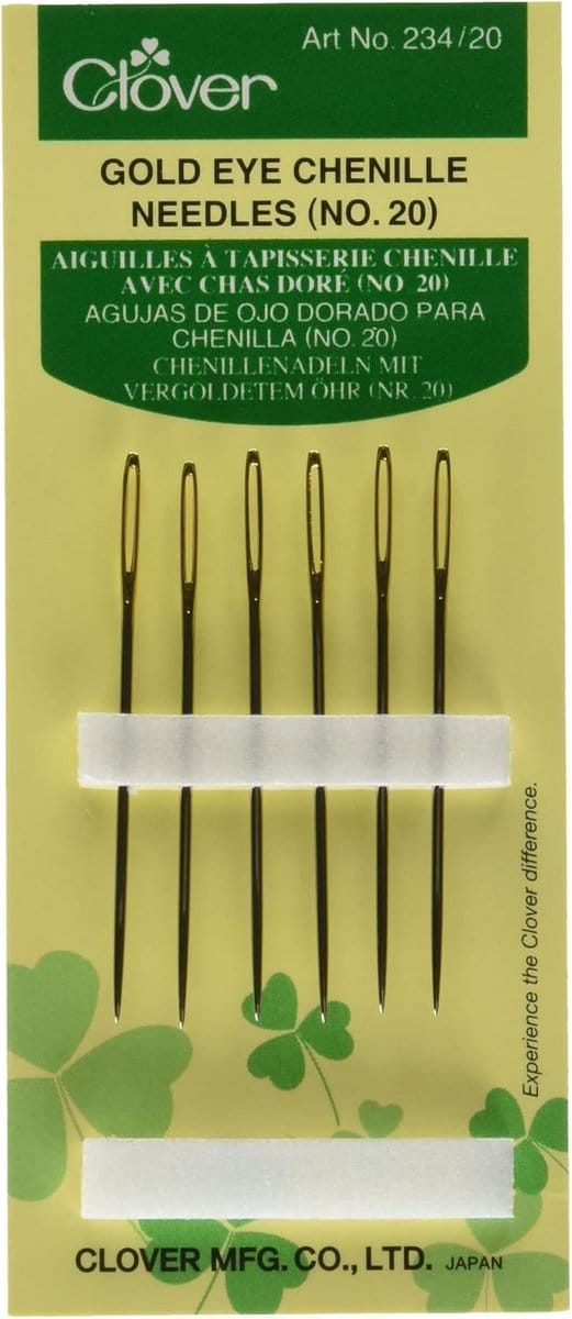 Chenille Naalden met Verguld Oog - Set van 6
