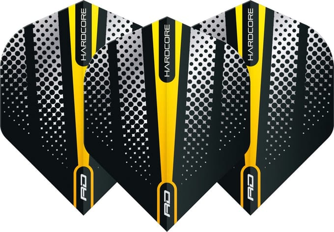 Red Dragon Hardcore Radical Yellow Flash - Dart Flights
